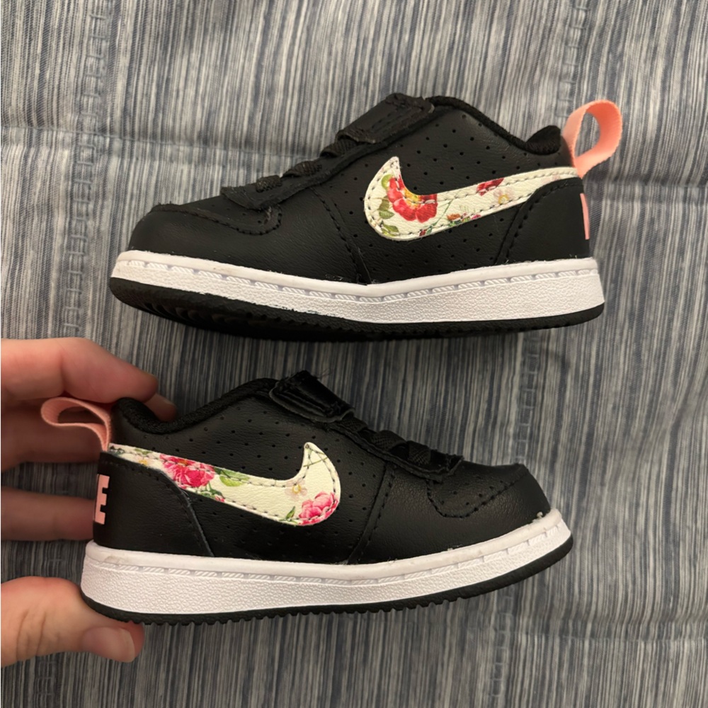 Black baby girl Nike tennis shoes